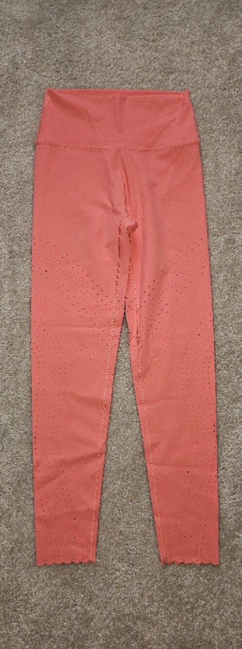 aerie Coral Stretch Jeggings with Perforated Detail